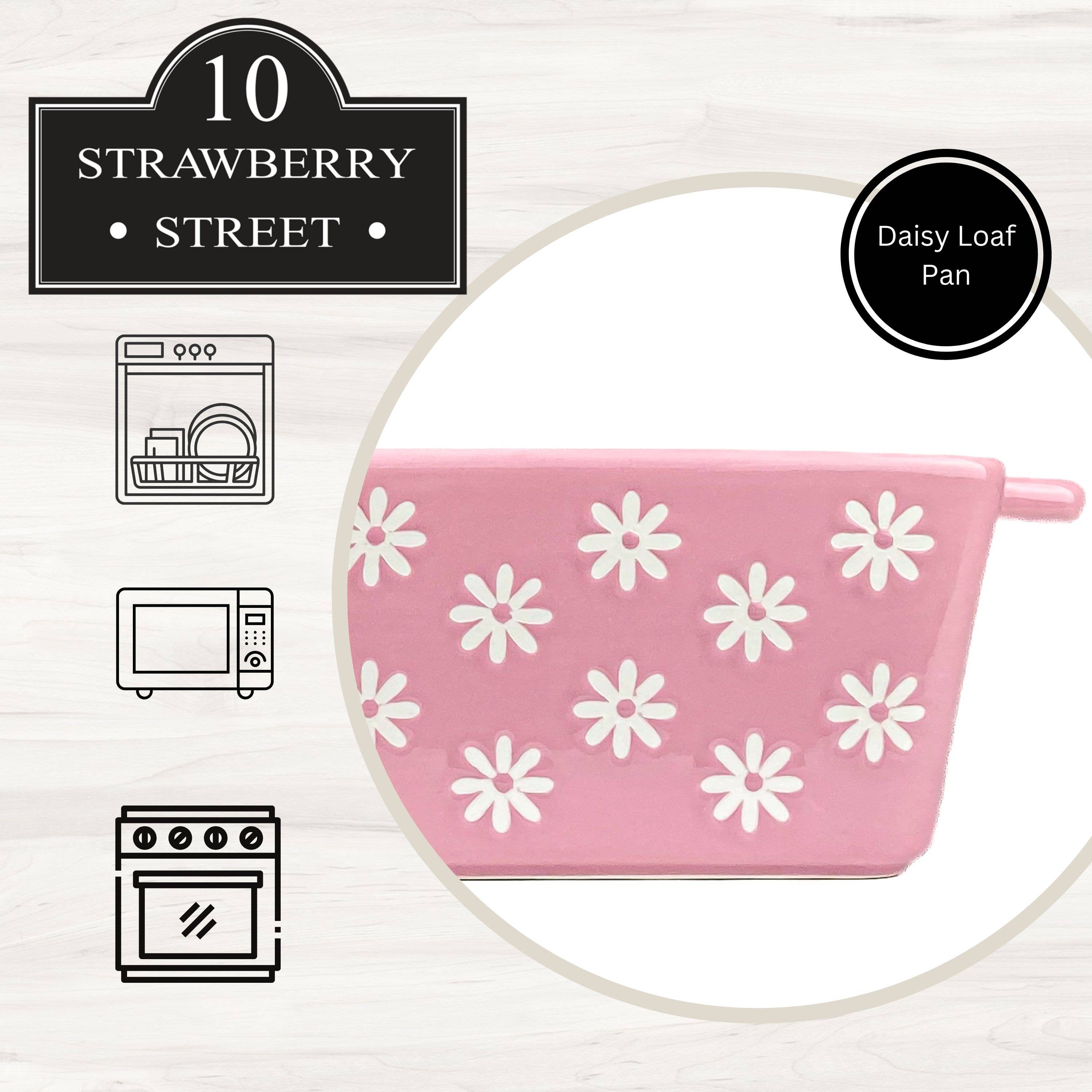 10 Strawberry Street - Wholesale Bread Pan - Daisy  Loaf Pan, Pink1