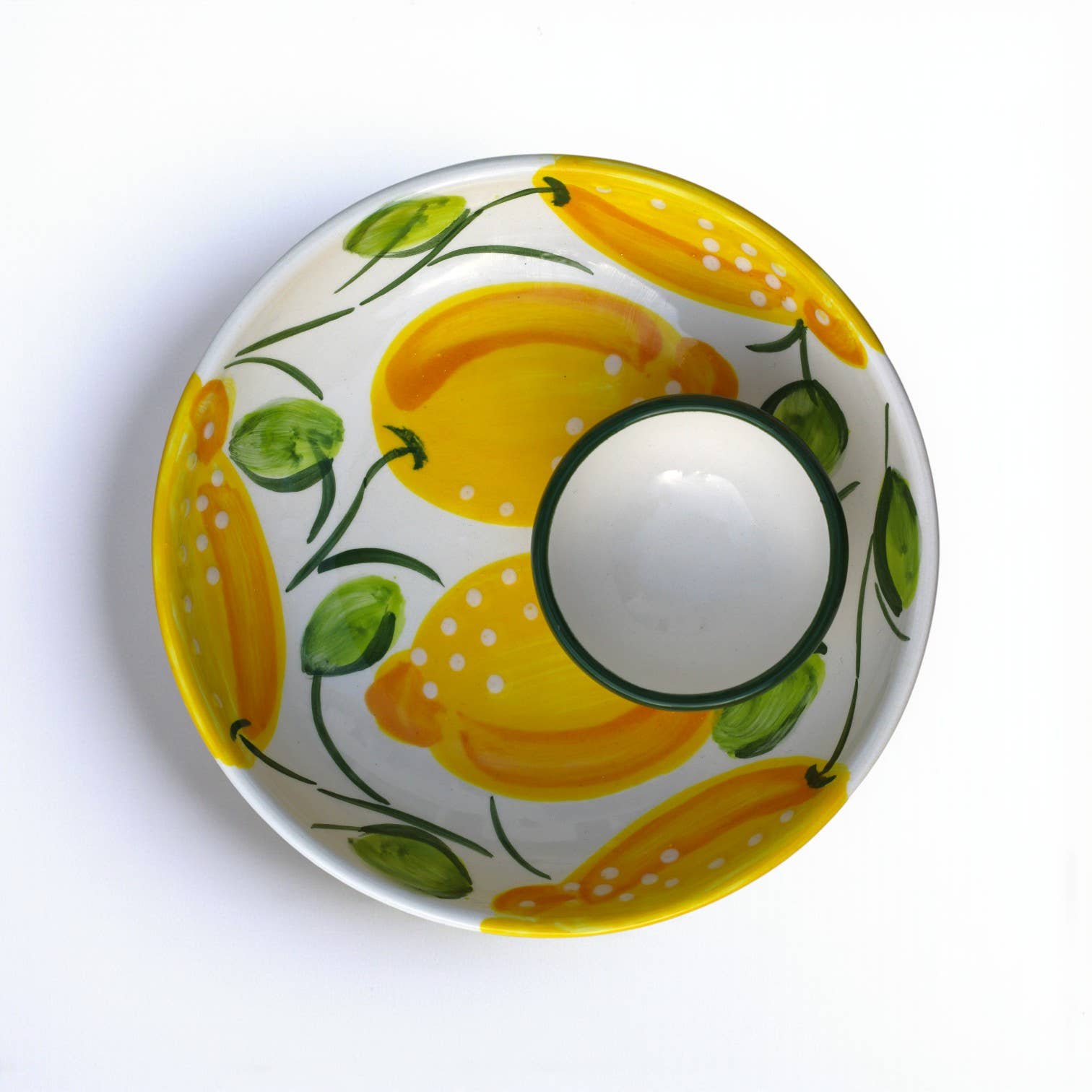 Spain Ceramics - Wholesale Condiment/Dip Bowl - Lemon Ceramic Dipping Bowl3
