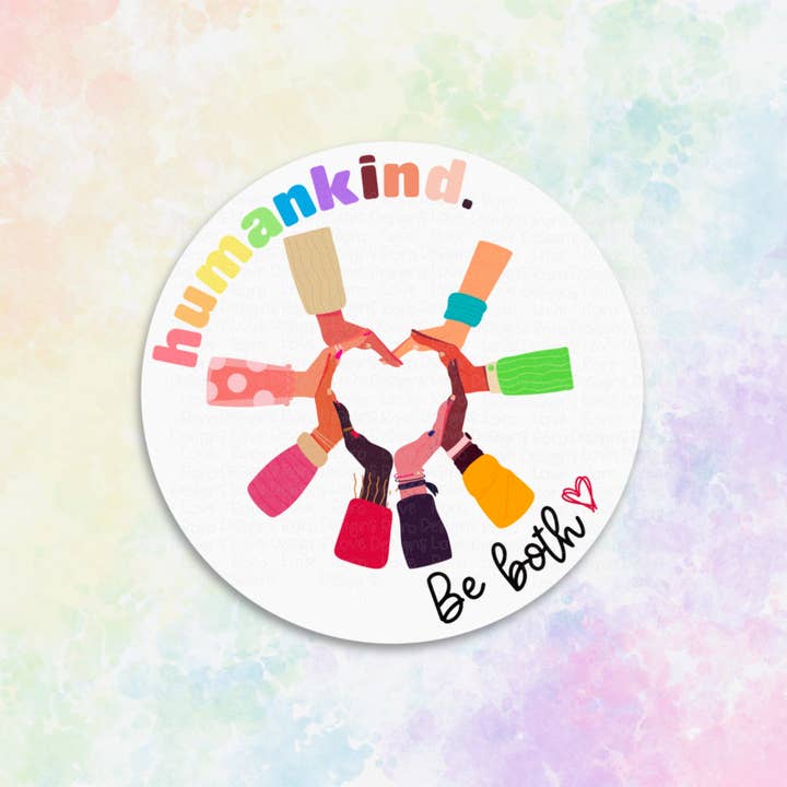RoroDesignsLove - Wholesale Sticker - Humankind be both sticker for laptop, everybody welcome here