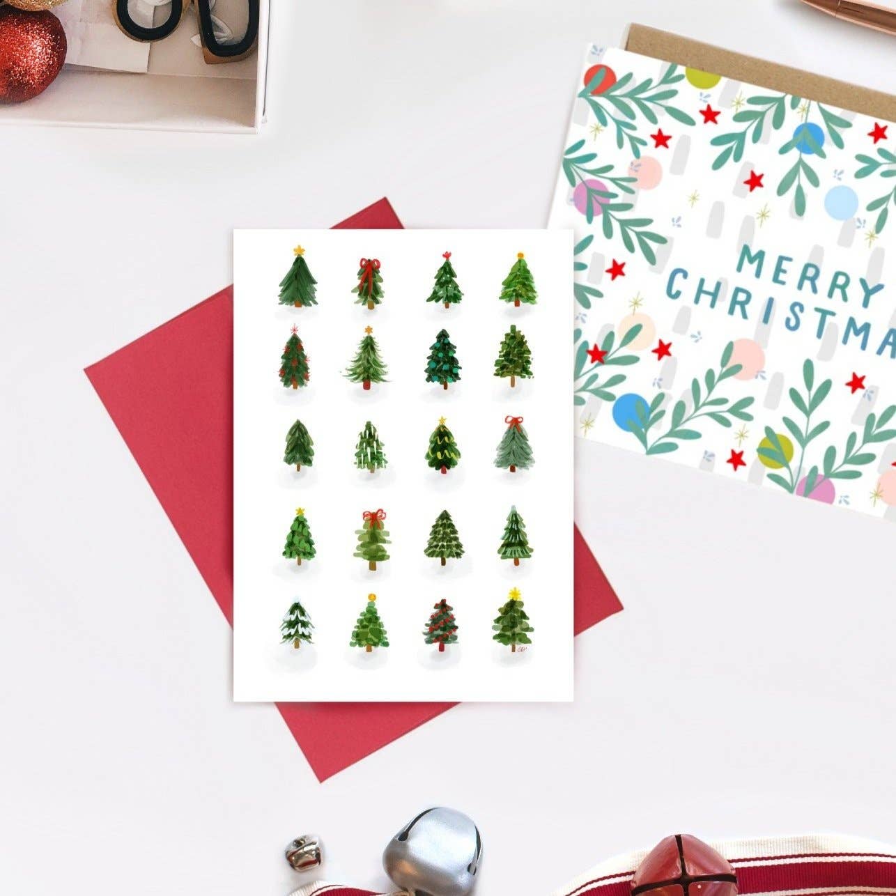 EverElling - Wholesale Christmas Card - Merry Little Trees Card1