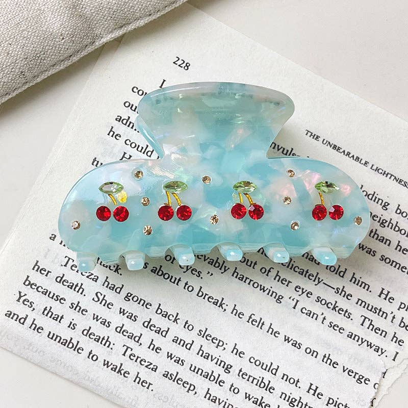 Dipped Shop – Engroshandel Hårspænde - Dame – 2+Søde Kirsebær Rhinsten Hårlove DPJC23255