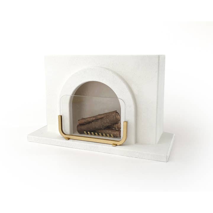 Miniette - Wholesale Doll Accessory Kit - Kids - Modern Miniature Dollhouse Fireplace