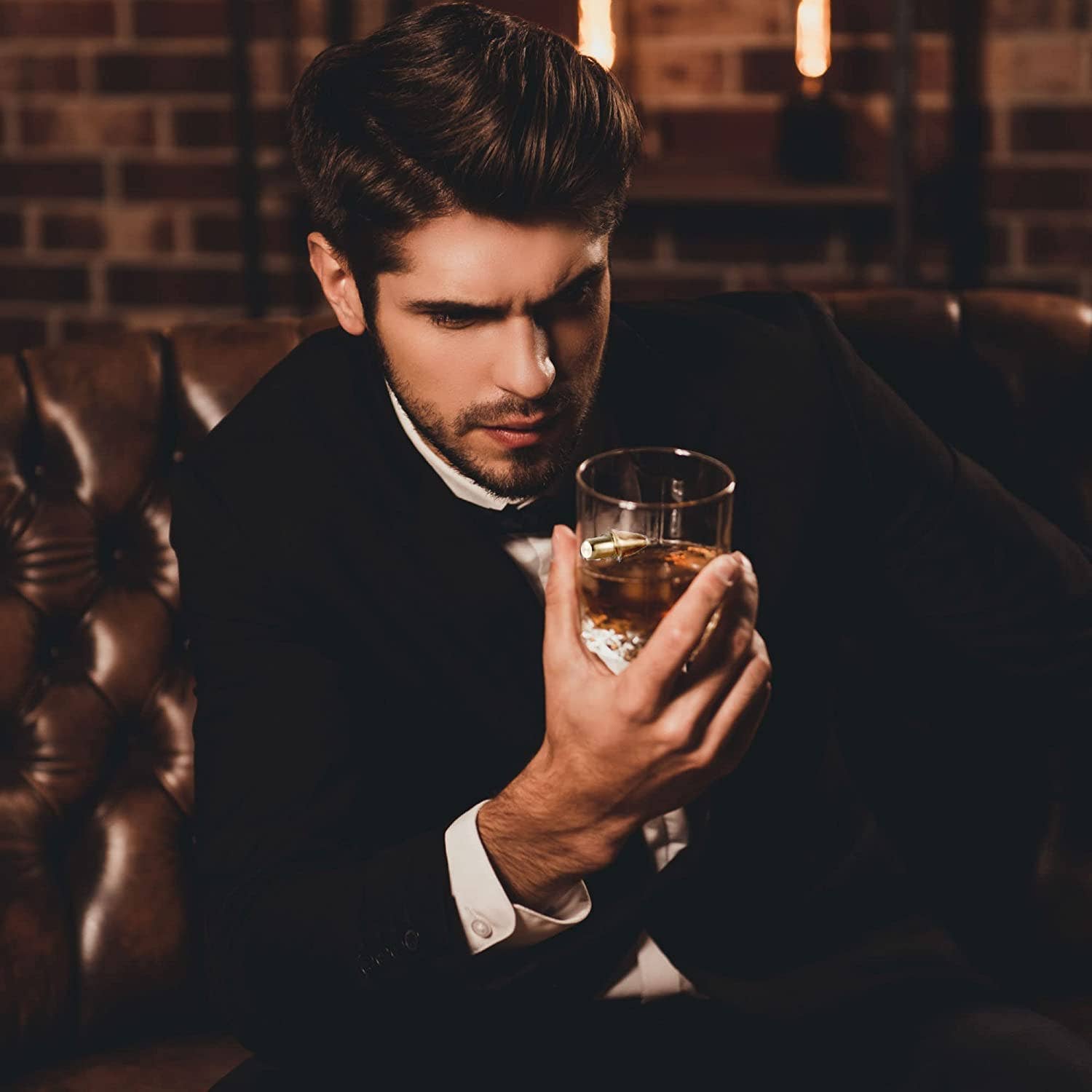 Bezrat - Wholesale Cocktail/Liquor Glass - Unique Whiskey Glass Cool Drinking Glasses 12 oz5