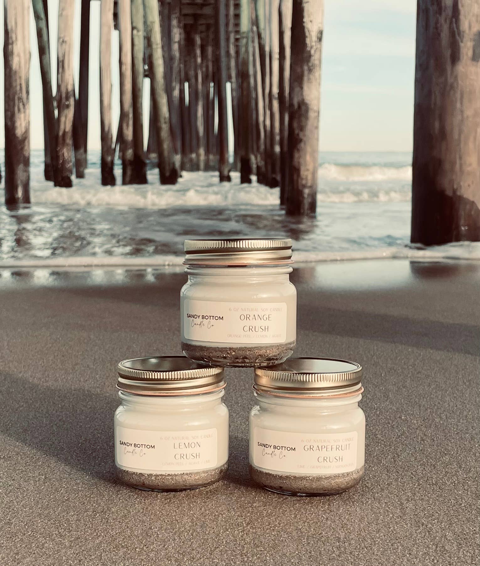 Sandy Bottom Candle Co. - Wholesale Jar/Filled Candle - Orange Crush 6 oz Soy Candle5