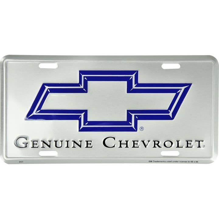 Chevy en argent véritable - Plaque d'immatriculation pour la vente par Signs 4 Fun