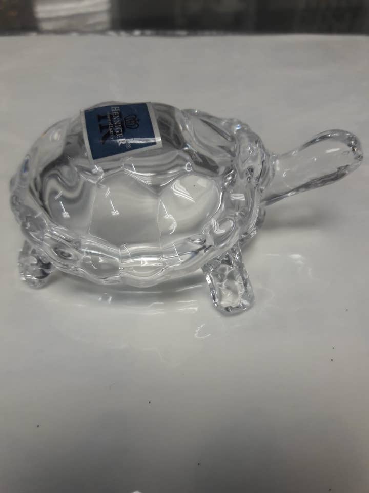 Clear Glass Turtle for Peace & Prosperity Fengshui for wholesale by The Treasures of India