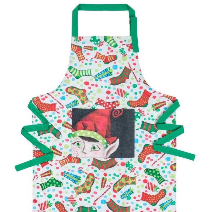 "Team Elf" Christmas-Themed Apron for wholesale by Duke Imports