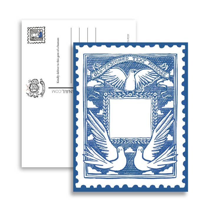 Cartolina con messaggi di testo vecchio stile per la vendita all'ingrosso da parte di Tiny and Snail