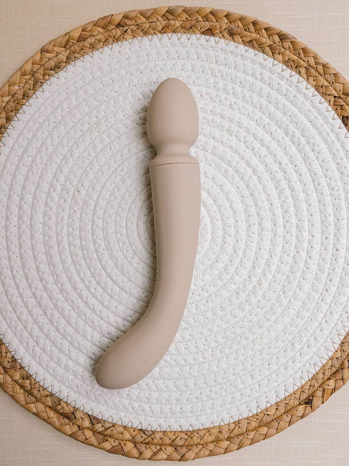 Cassia | Dual-ended and Curved Wand Vibrator | Ocean Plastic for wholesale by The Natural Love Company