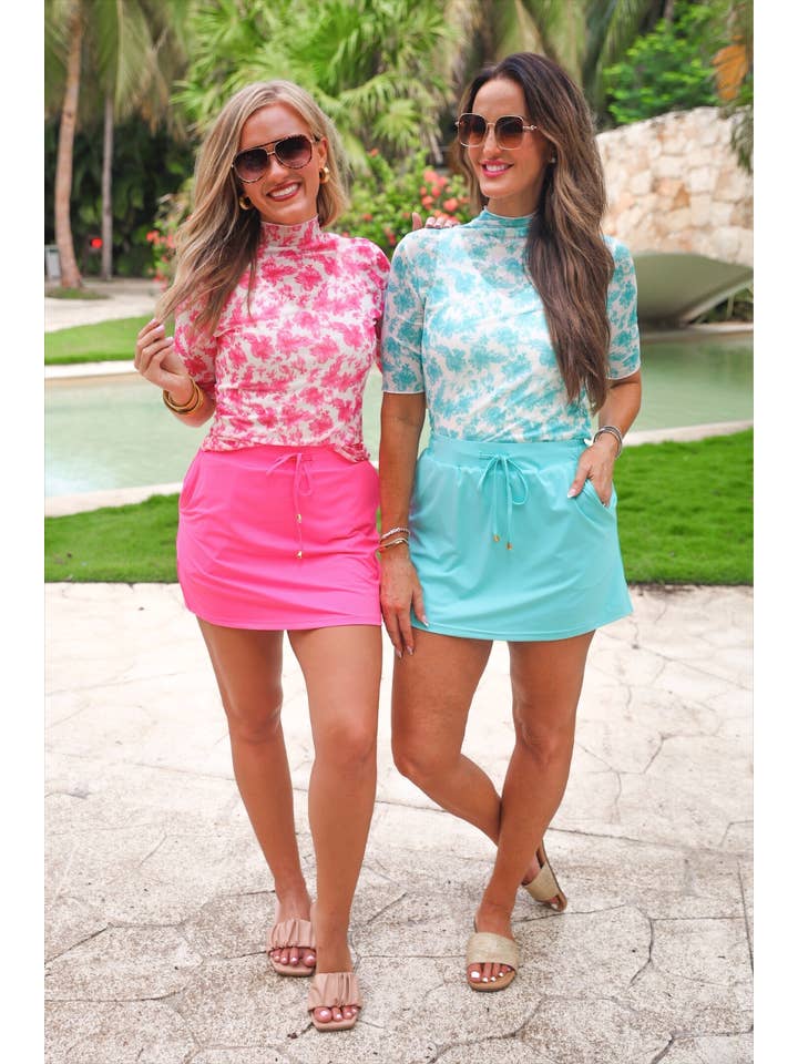 Solid Neon Pink Skort for wholesale on Faire4