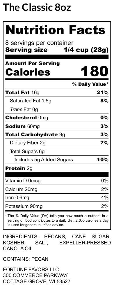 Fortune Favors - Wholesale Nuts - 8oz Fortune Favors The Classic Candied Pecans11