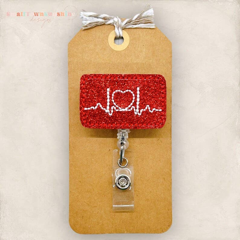 Wholesale Heart Vitals Badge Reel for your store - Faire