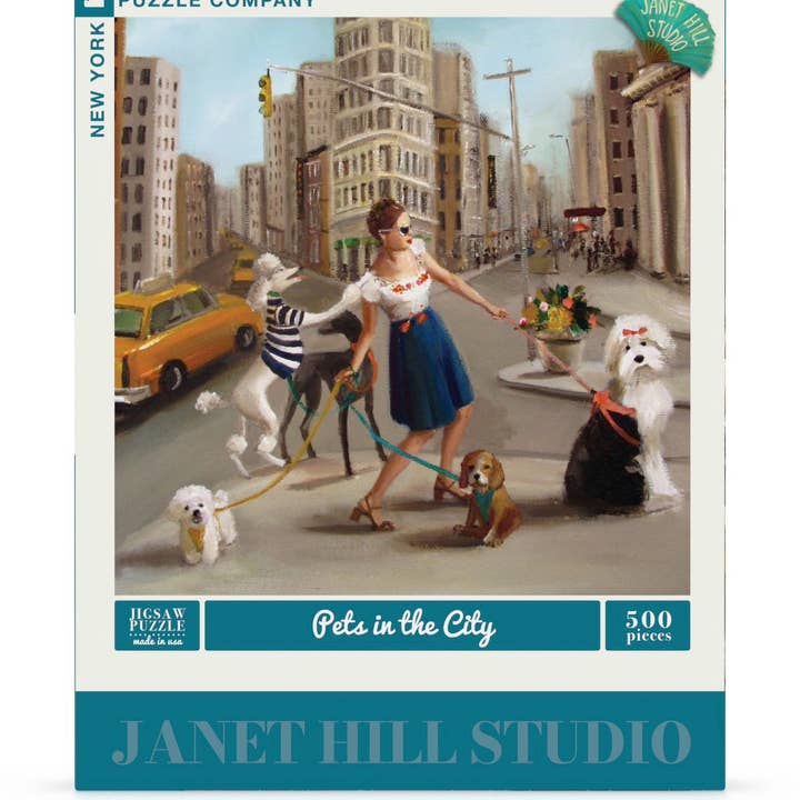 New York Puzzle Company - Wholesale Puzzle - Adult - Pets in the City - 500 Piece Jigsaw Puzzle