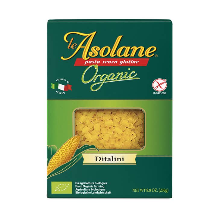 LE ASOLANE Organic Gluten Free DITALINI Pasta - 8.8 oz for wholesale by International Loft