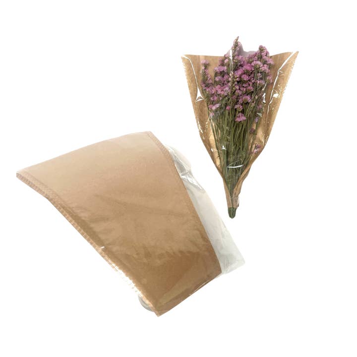 Kraft Flower Sleeve - Clear Front  for wholesale by Plantita & Co.