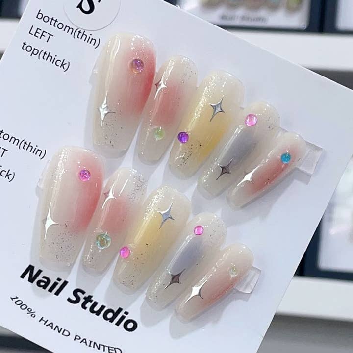 Prensa nas Unhas feita à mão 24265 por atacado de foamboxnail