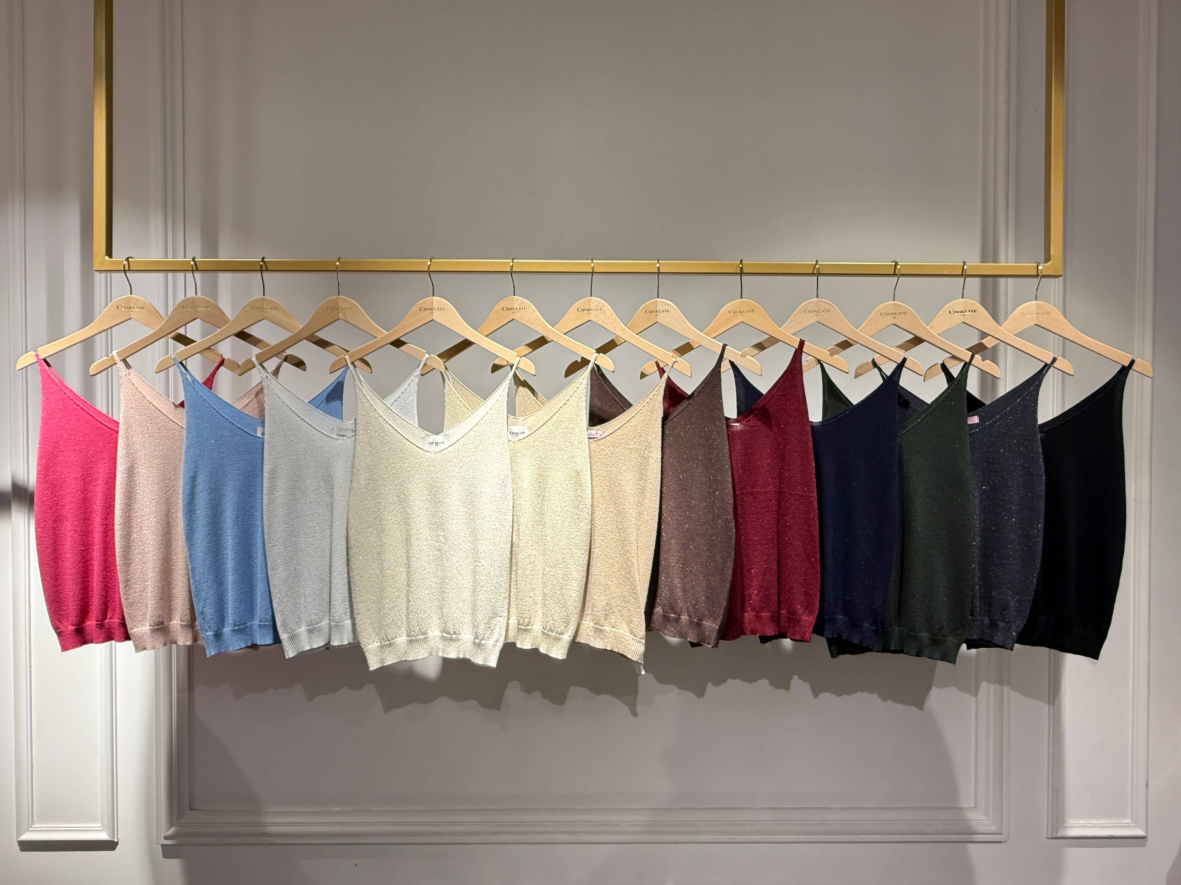 CHOKLATE PARIS - Wholesale Tank Top - Women's - Shiny lurex tank top - 875216