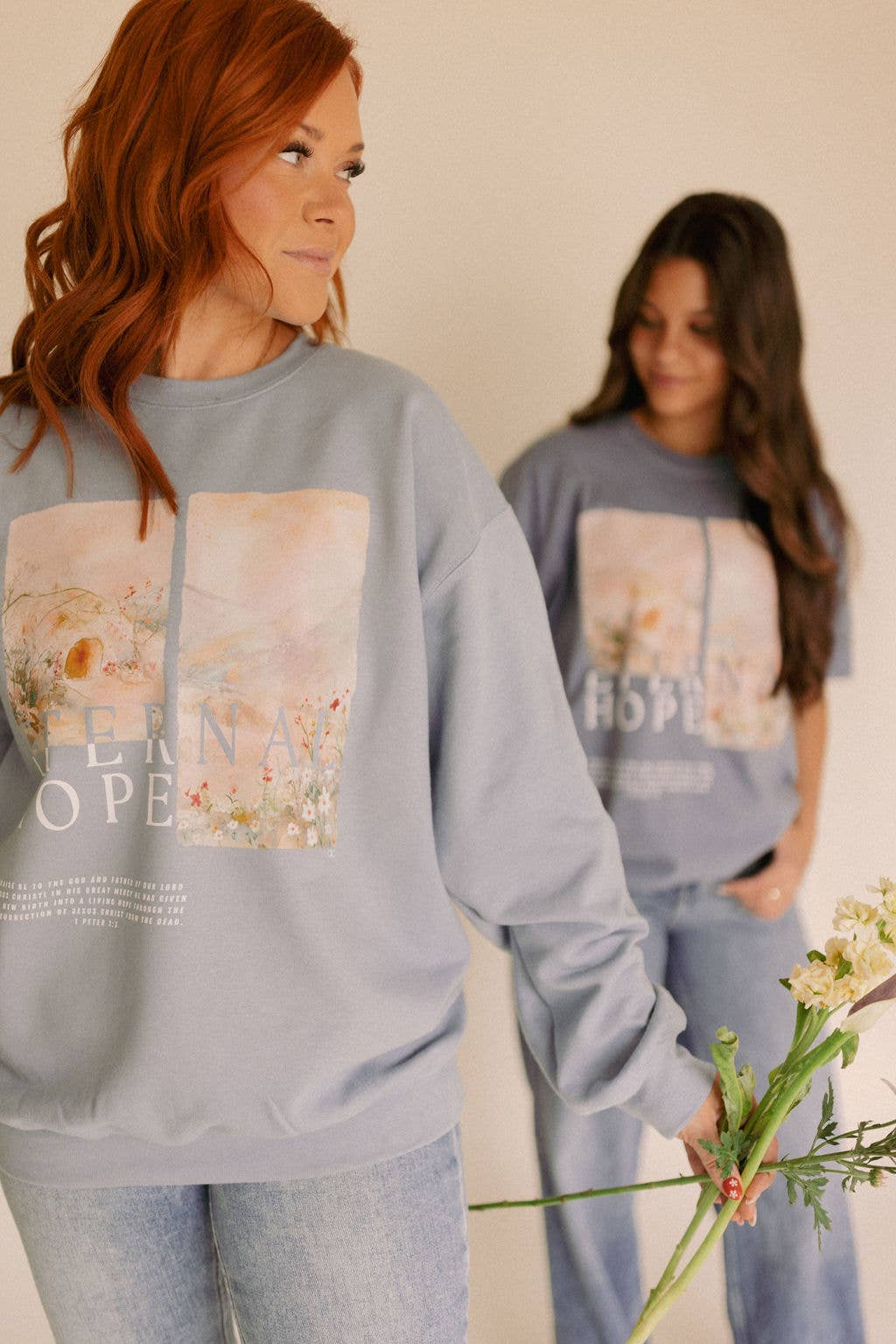 Whitney | Chaudoin Creations - Wholesale Graphic Sweatshirt - Women's - Eternal Hope Easter Graphic5