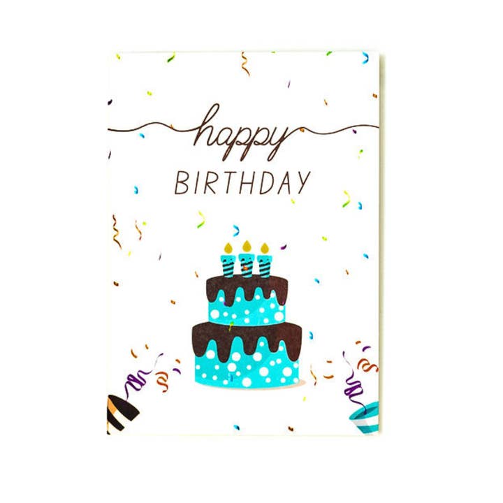 BOSS Paper Company – Großhandel Geburtstagskarten – Kuchen Alles Gute zum Geburtstag Grußkarte - Geburtstag