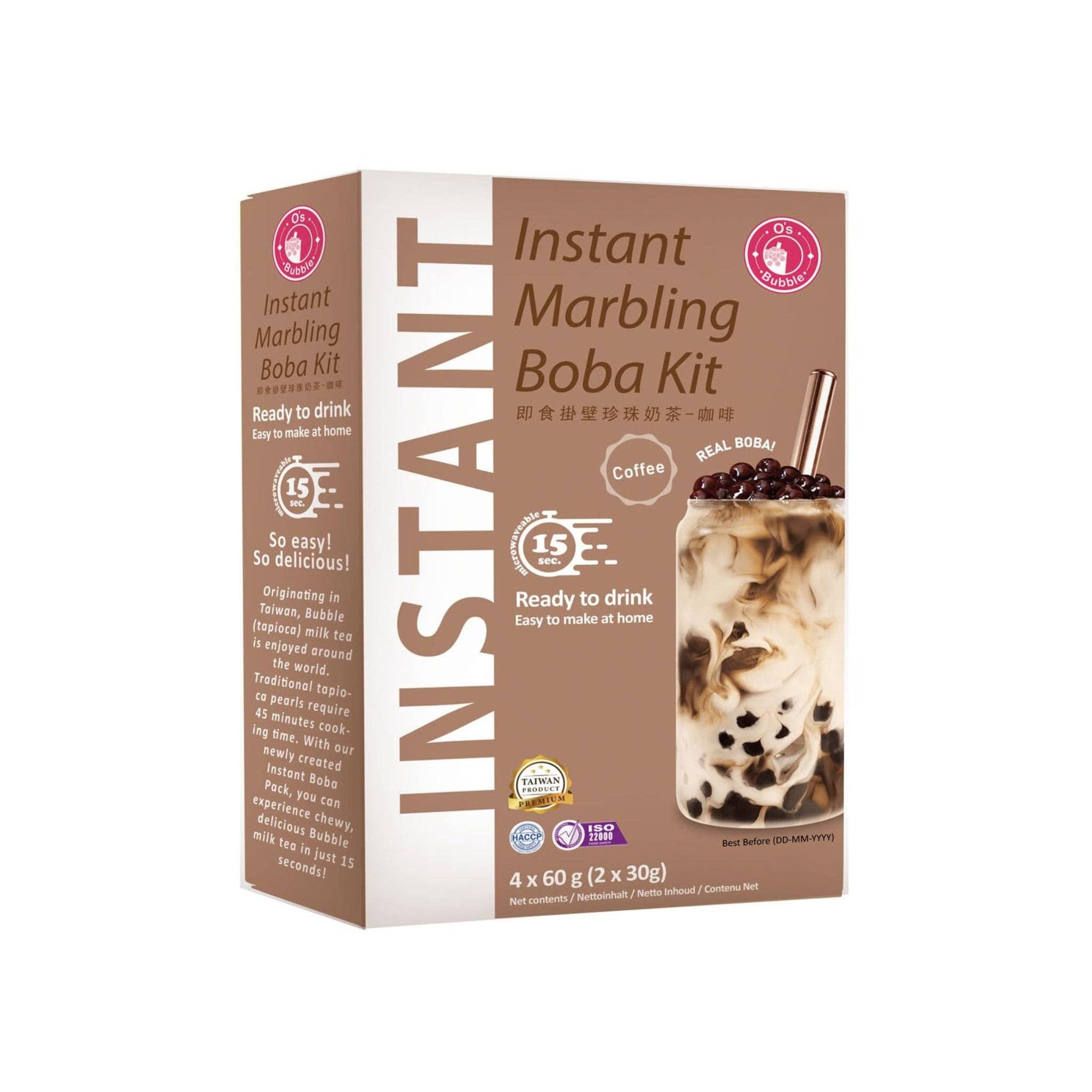 utoppa GmbH - Wholesale Beverage Mix - O's Bubble Instant Boba Coffee 240 G0