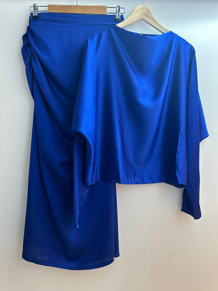 LORIANE - Wholesale Top & Skirt Set - Women's - 1094 satin top+skirt set6