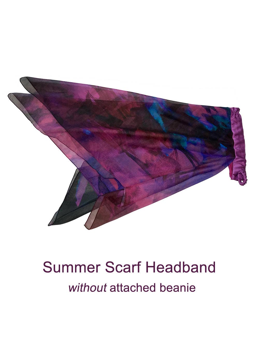 LuxCare Clothing - Wholesale Head Scarf - Women's - Fine Art Headscarf ~Boysenberry10