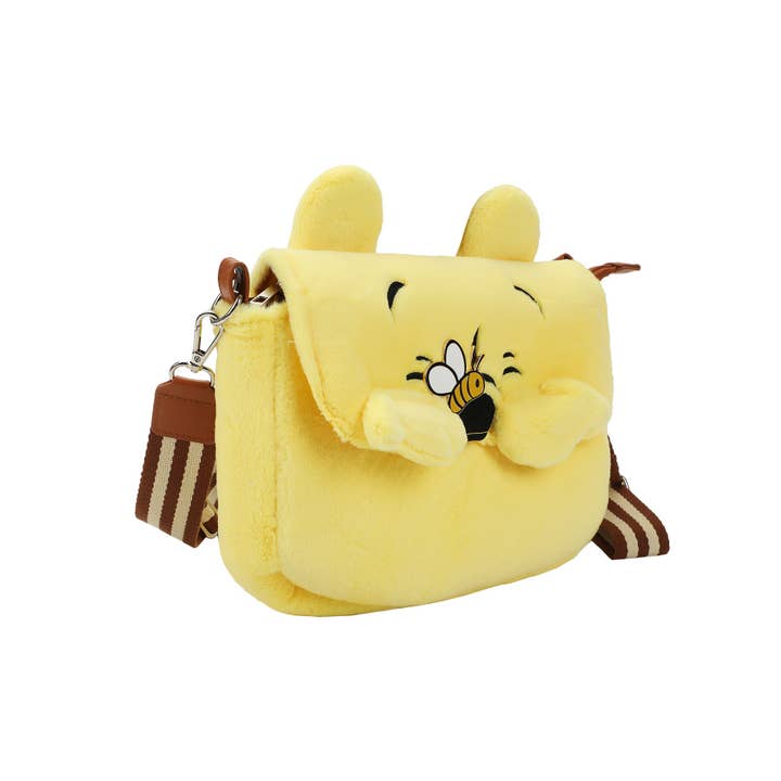 Bioworld Merchandising - Wholesale Crossbody Bag - Unisex - Disney Winnie The Pooh Plush Crossbody2