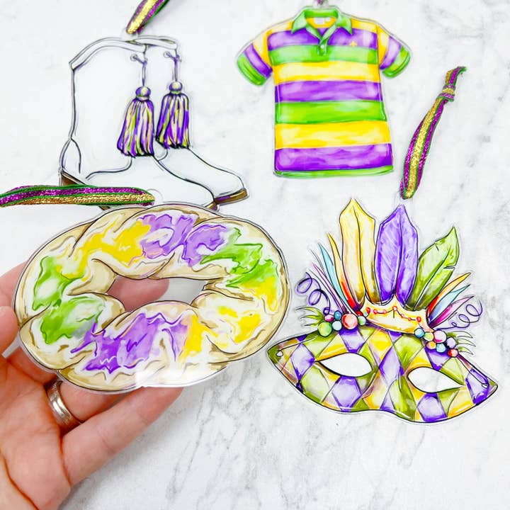 Home Malone - Wholesale Ornament - Majorette Marching Boots Mardi Gras Ornament - New Orleans