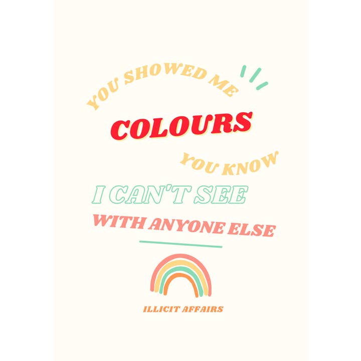 Moo and May Studio - Wholesale Art Print - Illicit Affairs | Taylor Swift Typography Print | Folklore