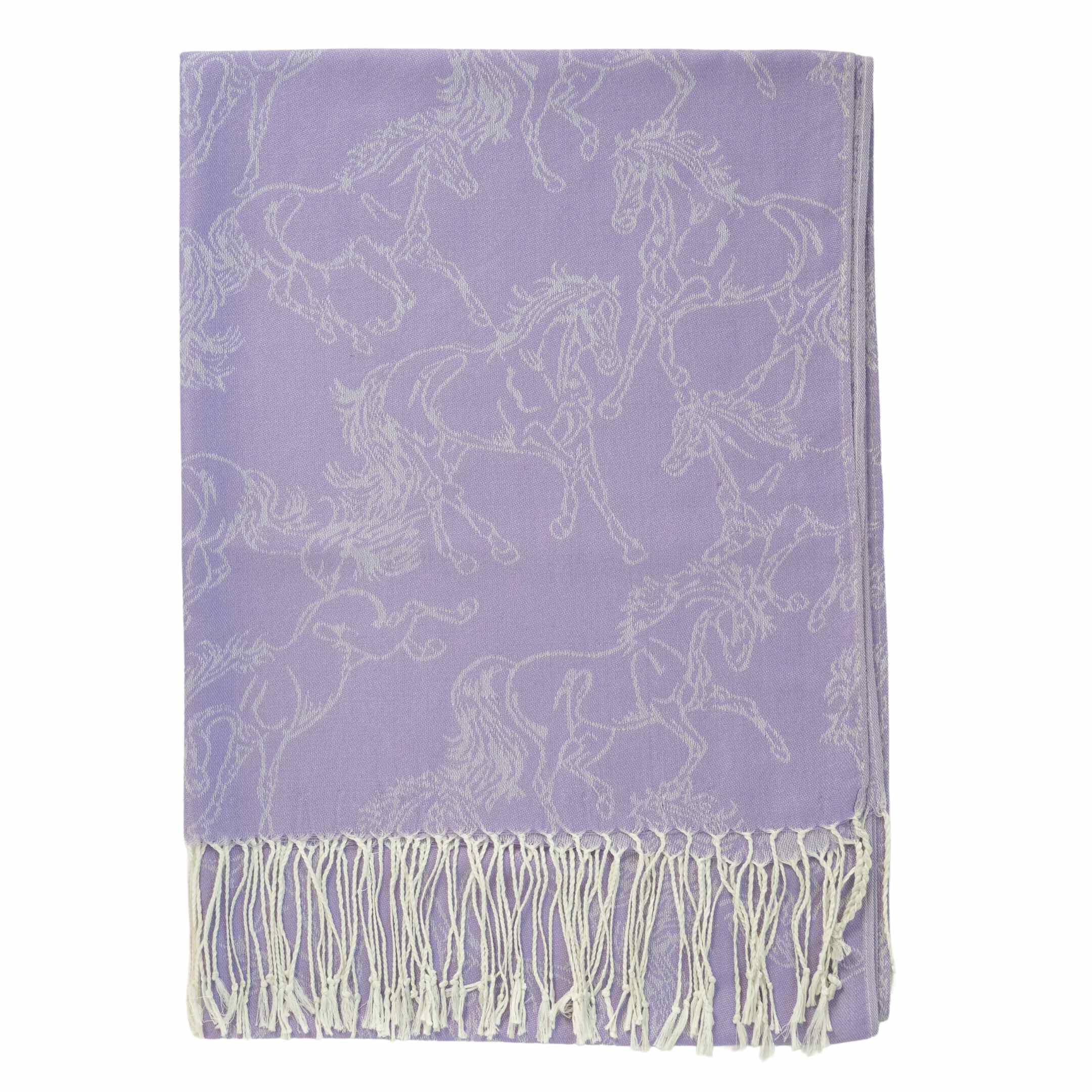 AWST Intl - Wholesale Scarf - Women's - AWST Int'l Lila Linear Horses Pashmina Scarf2