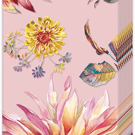 Pocket Tissues Pack of 10 Dahlia Dream Pink Christmas for wholesale by Boston International