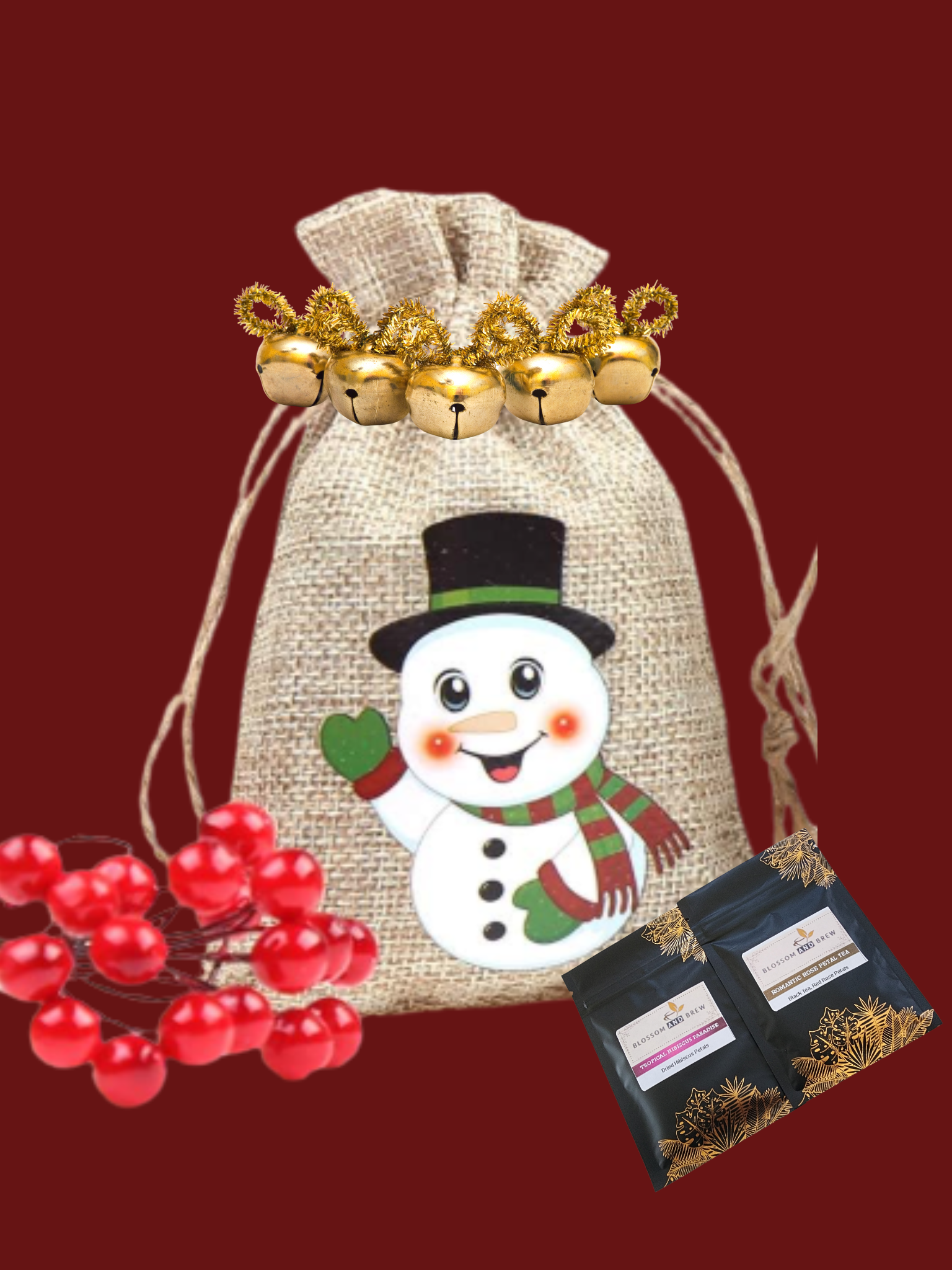 Blossom & Brew - Wholesale Theezakjes - Kerstsokvuller Mini Thee Cadeauset1