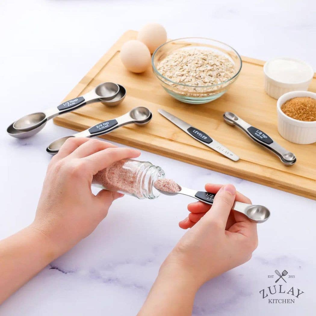 Zulay Kitchen – wholesale Måttsked – Stapelbara magnetiska skedar Set med 85