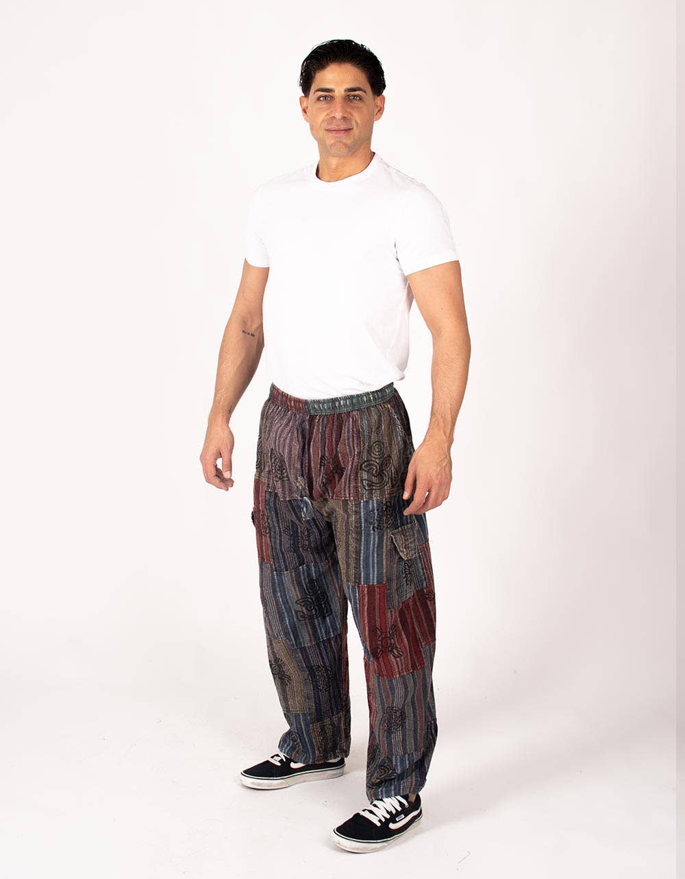 Kimago Look - Wholesale Pants - Men's - Kimago unisex ethnic patchwork pants1
