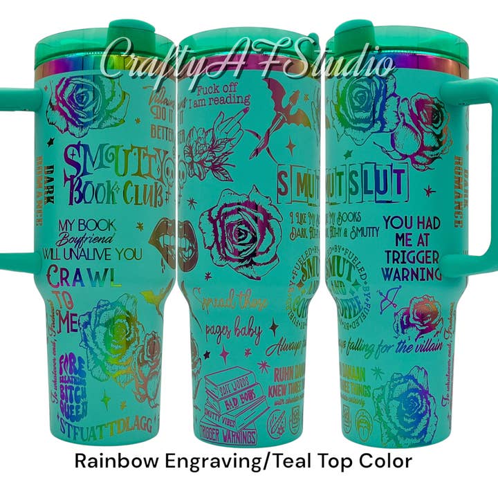 Club de lecture de livres érotiques gobelet 40oz Smut Slut Avertissement de contenu romantasy pour la vente par Crafty AF Studio