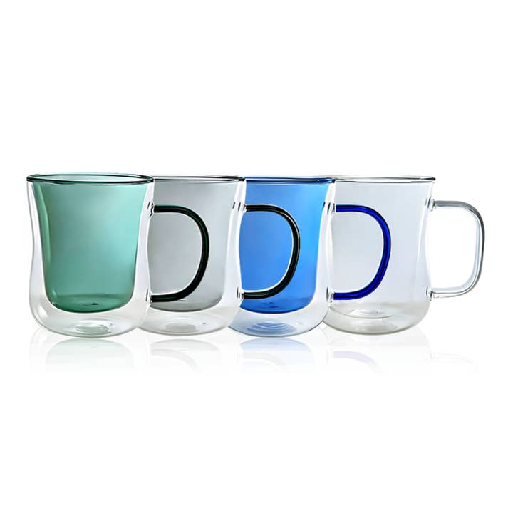 Lemonsoda - Wholesale Coffee Mug - Double Walled Colored Coffee Mug Set 10oz - 4 Piece Set 6