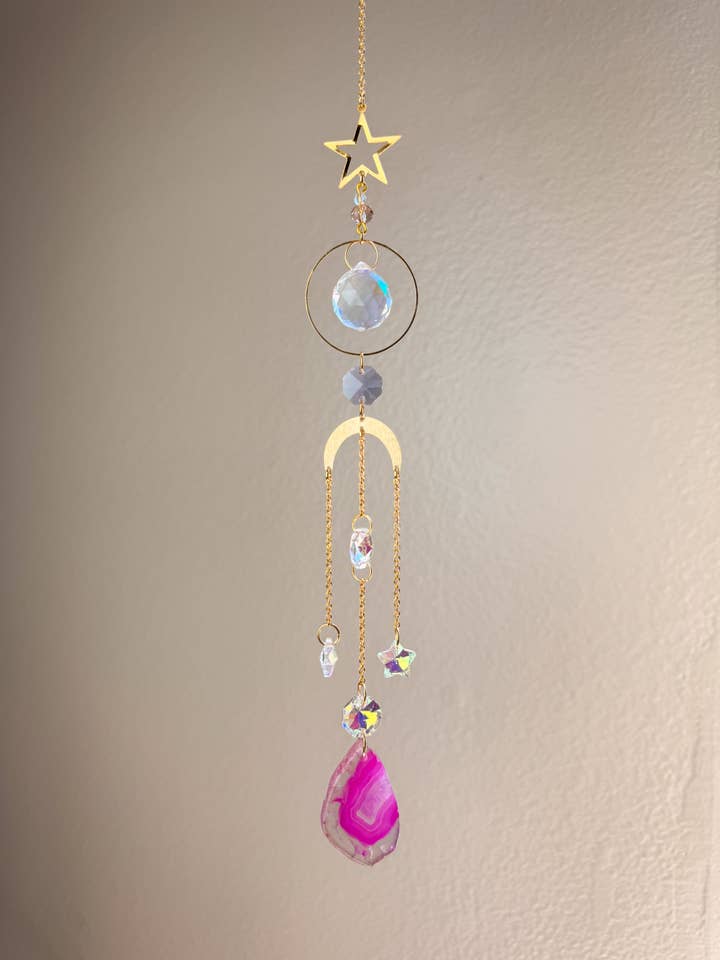 Atrapasol de piedra ágata estrellada para venta al por mayor de Levenien