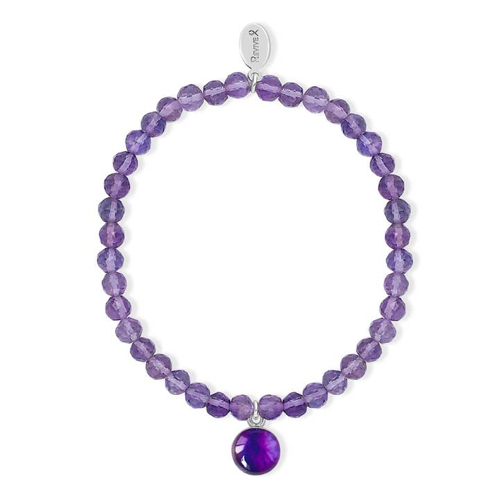 Bracelet de sensibilisation pour la recherche sur le cancer du poumon pour la vente par Revive Jewelry