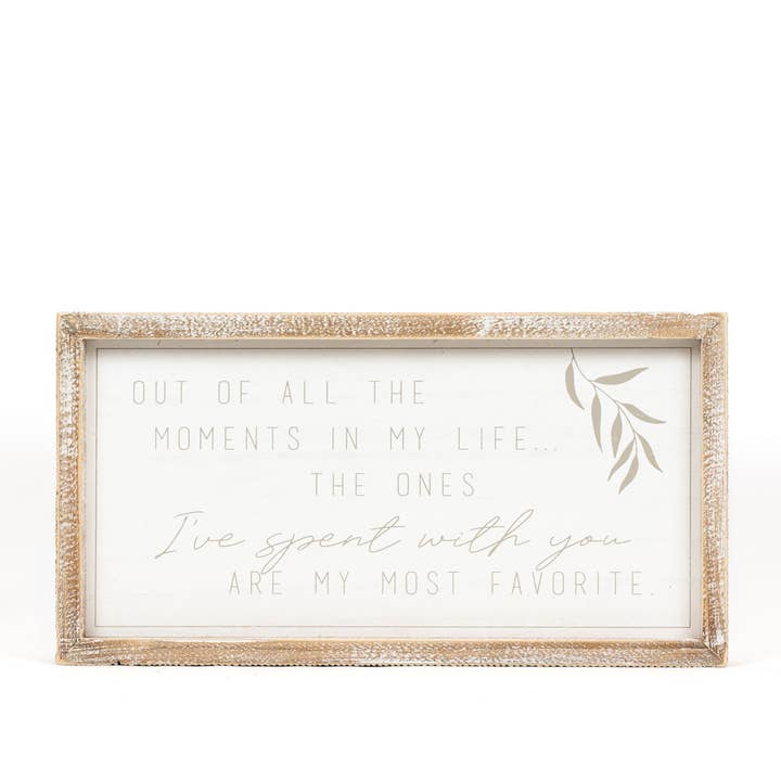 15x8 Wood Framed Sign (MOMENTS) - Sympathy for wholesale by Devanie At Home (Formerly Adams & Co.)
