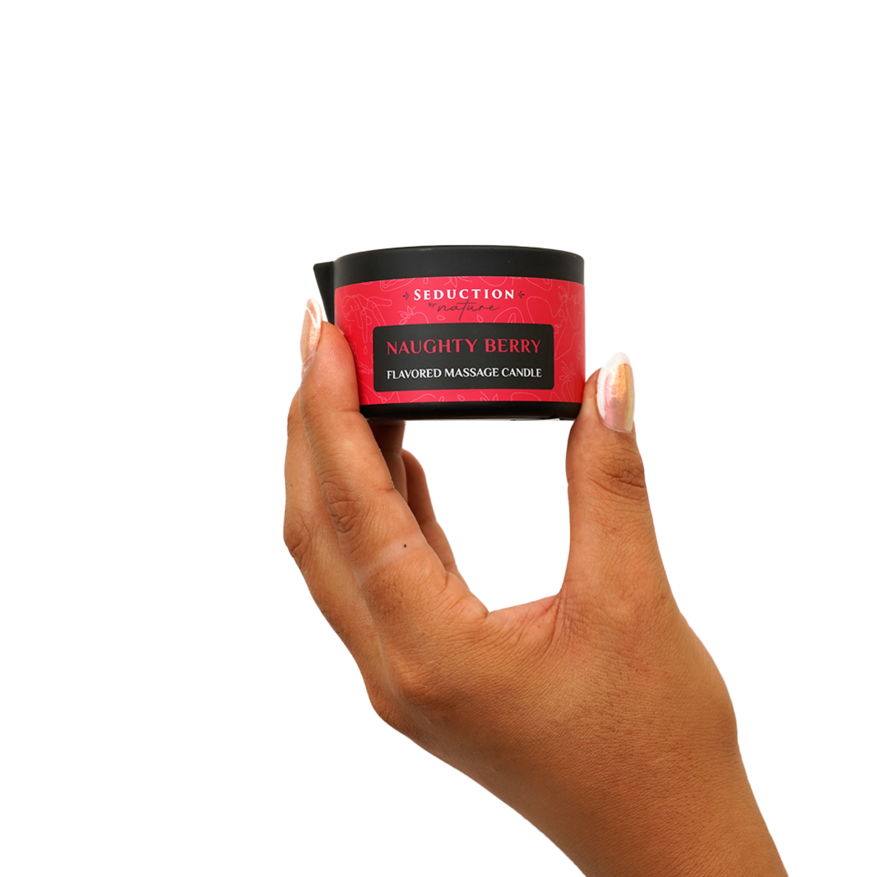 Seduction by Nature - Wholesale Sex Toy - Naughty Berry - Kissable Massage Candle4