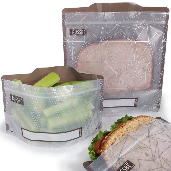 Russbe - Wholesale Zakje/kleedje voor voedsel - Herbruikbare snack- en sandwichzakken met patroon, set van 412