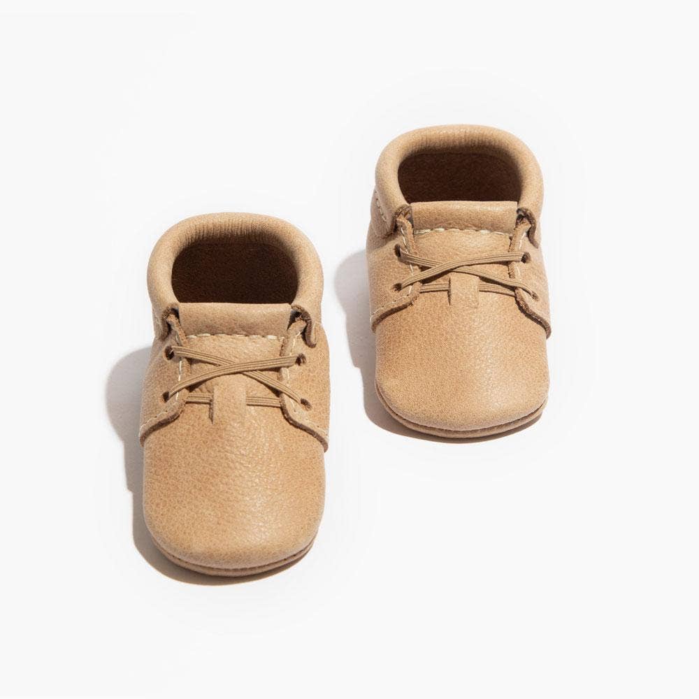 Freshly Picked - Wholesale Crib Shoes - Baby - Weathered Brown Oxford Baby Shoe0