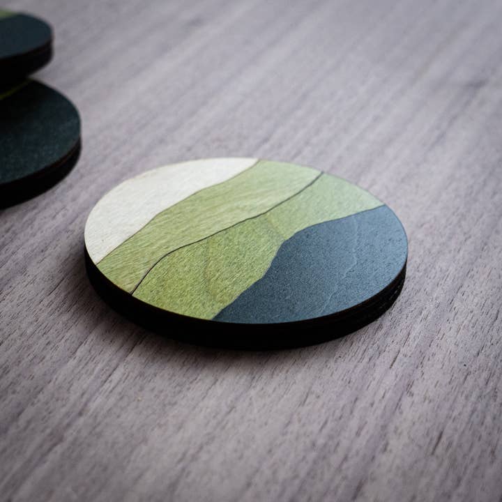 Path and Oak - Wholesale Coasters - Green Mountains Wood Coasters1