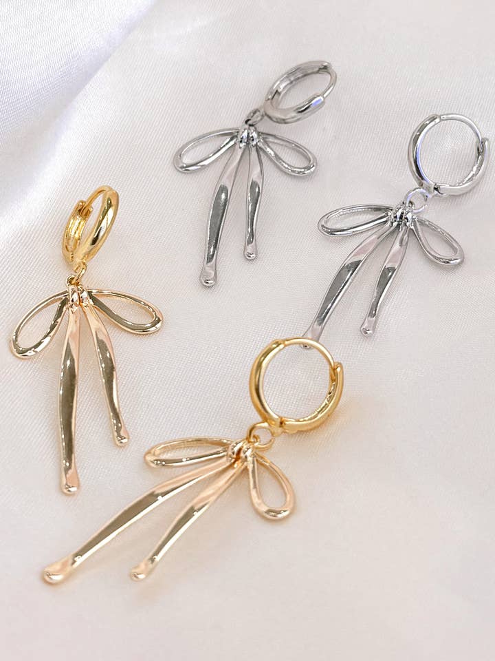 Pendientes vintage con forma de lazo, hipoalergénicos, coquetos y femeninos para venta al por mayor de Golden Hour Designs