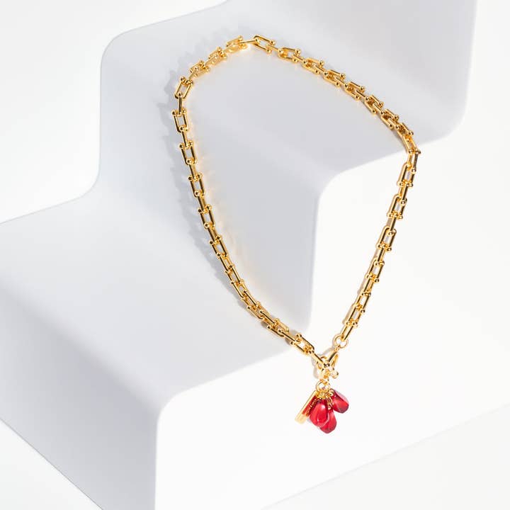 Pomegranate Seeds Necklace in Gold and Red and other Purchase Wholesale pomegranate seeds. Free Returns & Net 60 Terms on Faire trending on Faire.