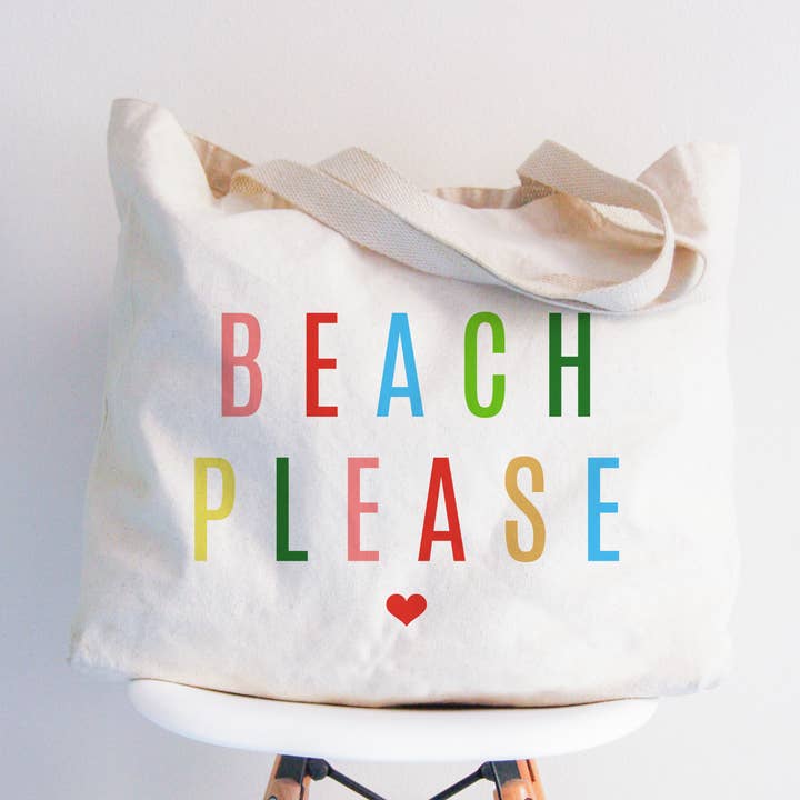 Sac fourre-tout coloré Beach Please, 2 tailles pour la vente par Love You a Latte Shop