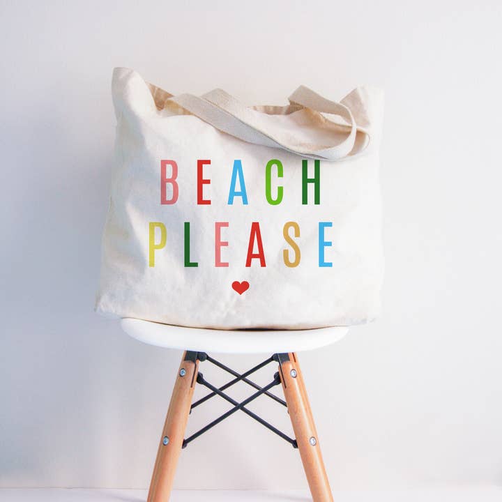 Love You a Latte Shop - Wholesale Tote Bag - Women's - Colorful Beach Please Tote Bag 2 SIZES