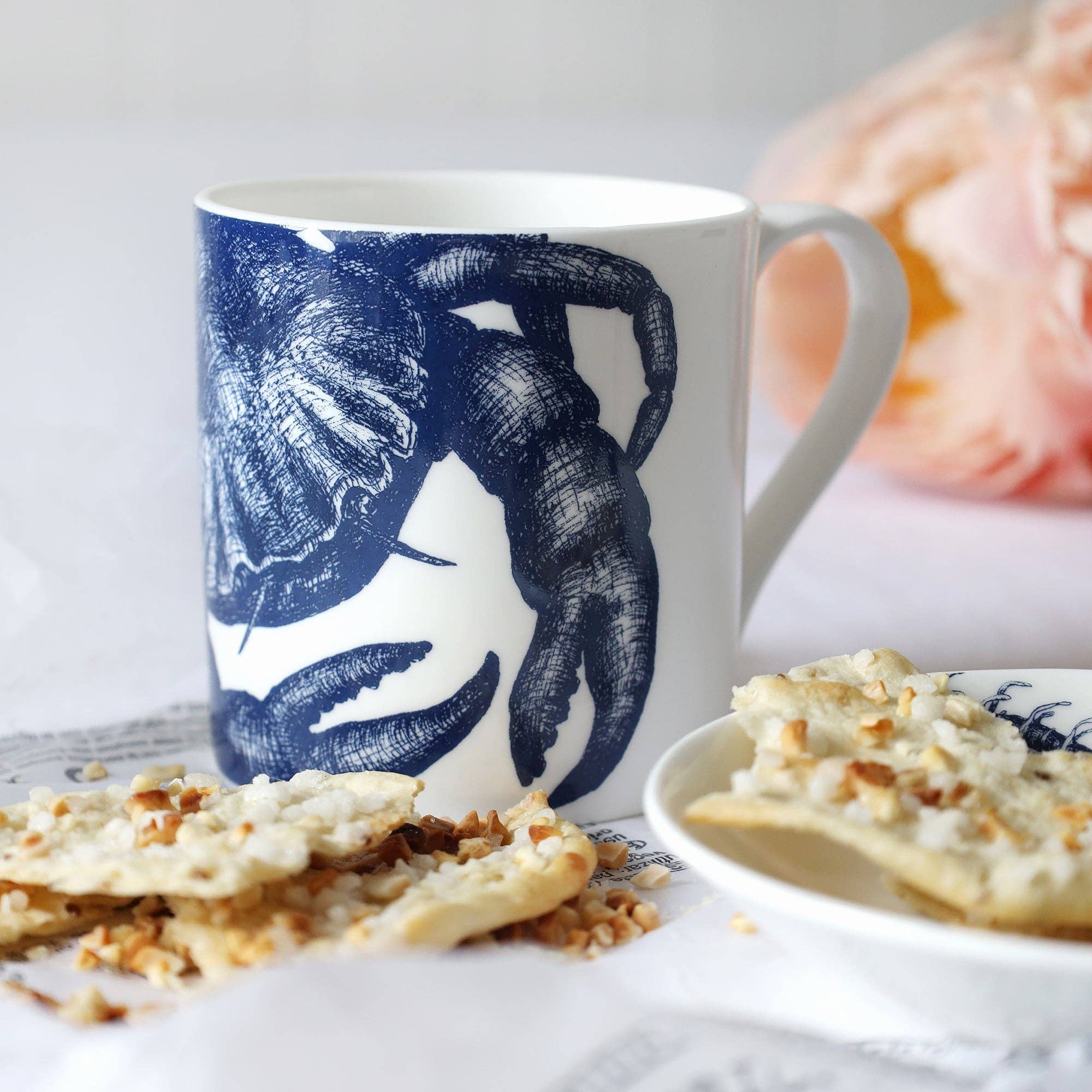 Cream Cornwall – wholesale Coffee mug – Bone China Crab Mug2