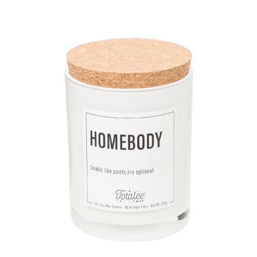 White Homebody Soy Candle for wholesale on Faire