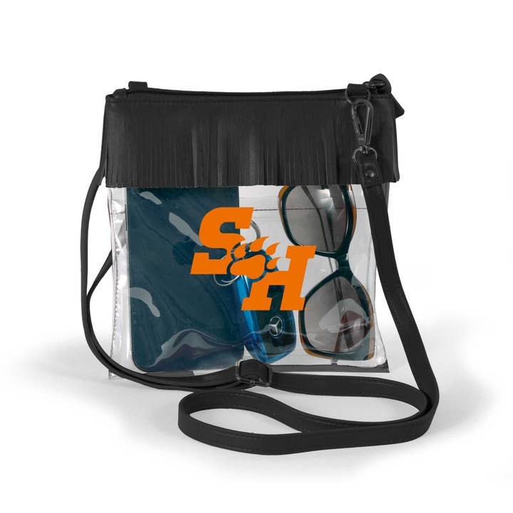 Tracolla Sam Houston State Clear con frange di Desden per la vendita all'ingrosso da parte di Desden